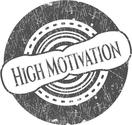 High Motivation rubber grunge stamp