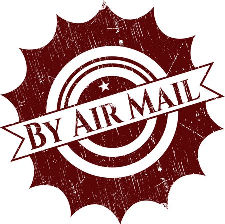 By Air Mail rubber grunge stamp