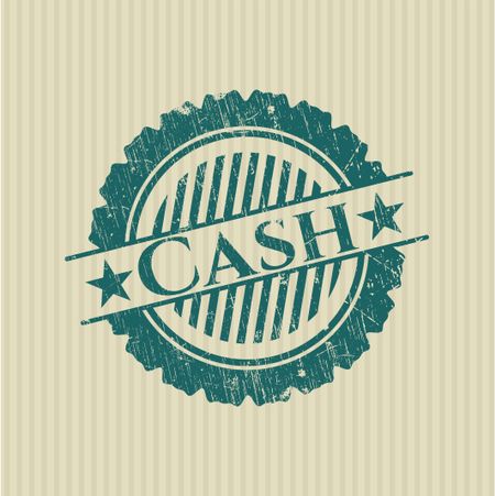 Cash rubber grunge stamp