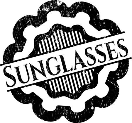 Sunglasses rubber grunge stamp