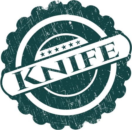 Knife rubber grunge stamp