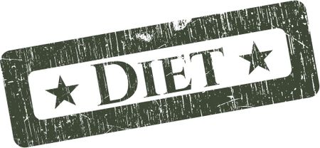 Diet rubber grunge stamp