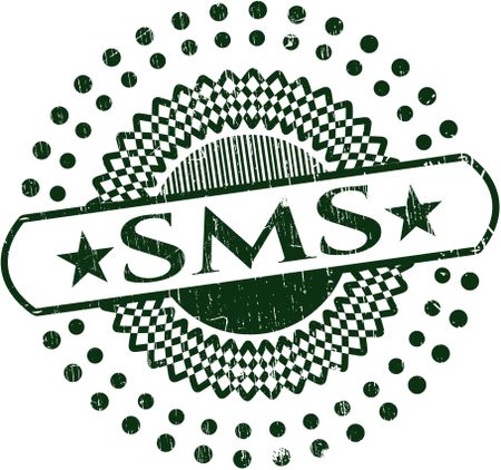 SMS rubber grunge stamp