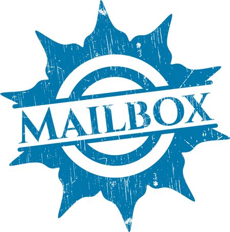 Mailbox rubber grunge stamp