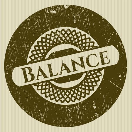 Balance rubber grunge texture seal