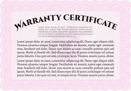 Warranty template. Customizable, Easy to edit and change colors. With background. Good design. 