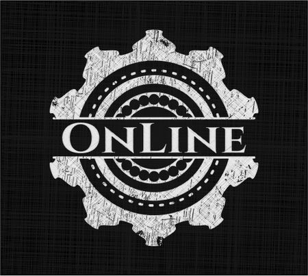 Online chalkboard emblem