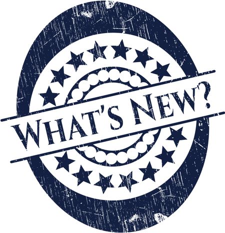 What's New? rubber grunge stamp