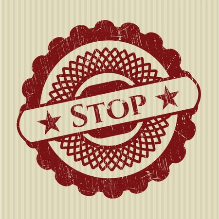 Stop rubber grunge texture stamp
