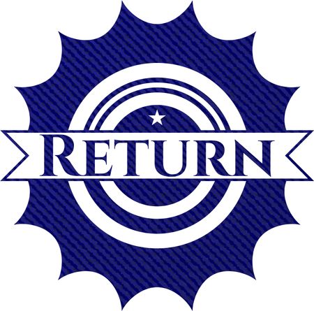 Return emblem with jean texture