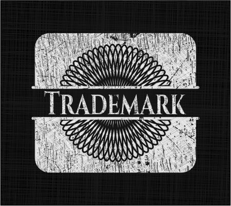 Trademark written with chalkboard texture