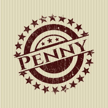 Penny grunge stamp