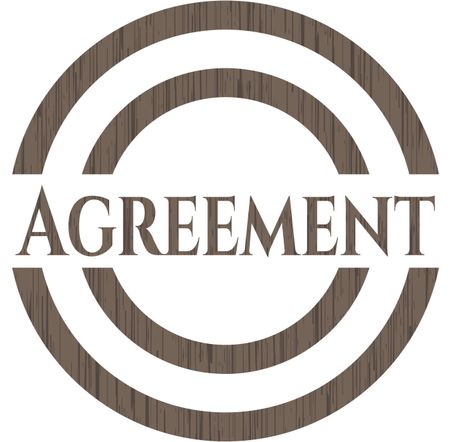 Agreement retro wood emblem