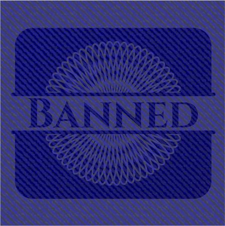 Banned with denim texture