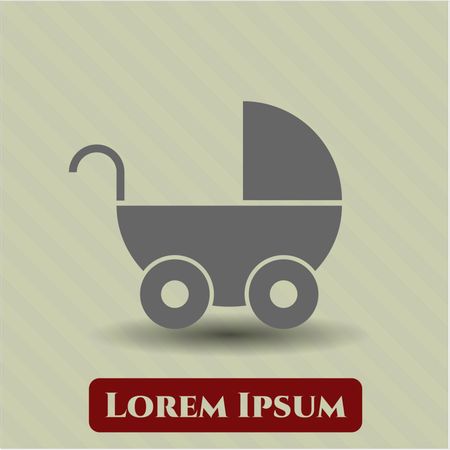 baby cart icon vector symbol flat eps jpg app web concept