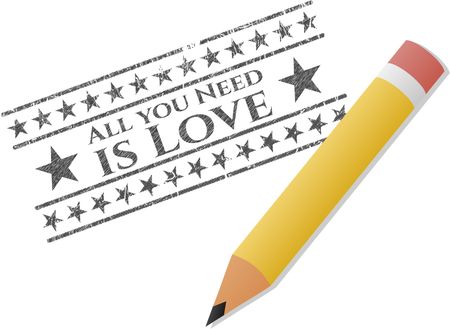 All you Need is Love draw (pencil strokes)