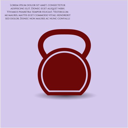 Kettlebell icon vector symbol flat eps jpg app web concept