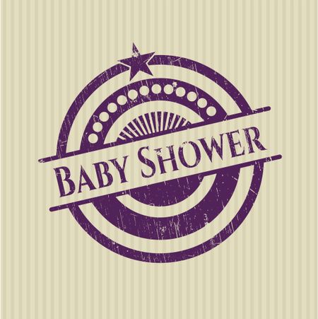 Baby Shower rubber grunge texture stamp