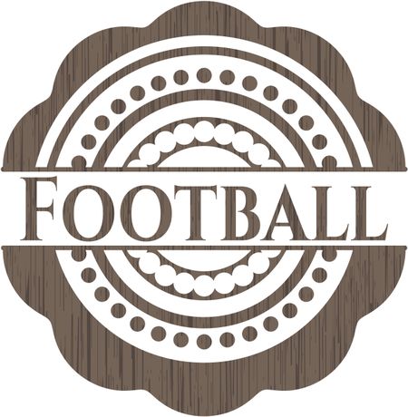Football wood emblem. Retro
