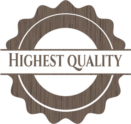 Highest Quality retro style wooden emblem