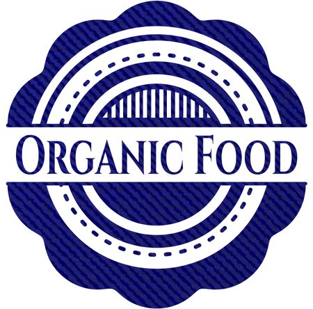 Organic Food denim background