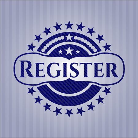 Register denim background