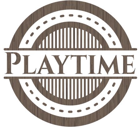 Playtime wood emblem. Retro