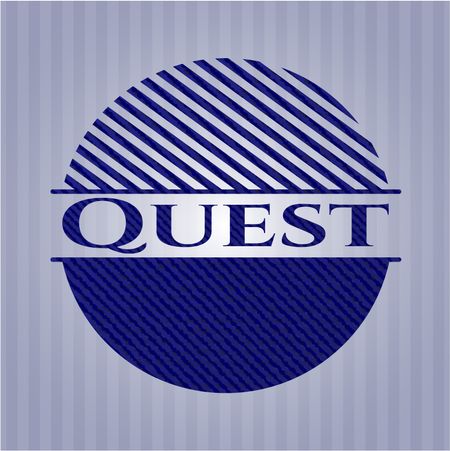 Quest emblem with jean texture