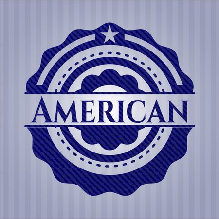 American emblem with jean texture