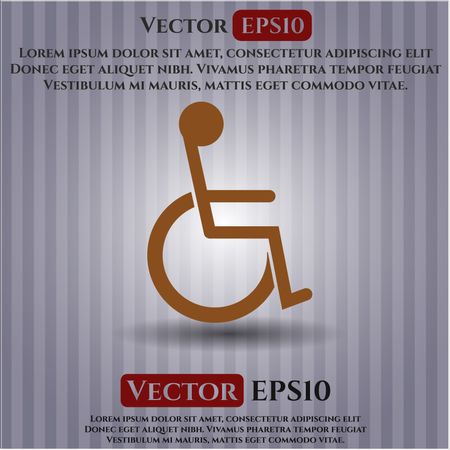 Disabled Wheelchair icon vector symbol flat eps jpg