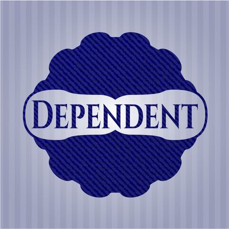 Dependent emblem with jean high quality background