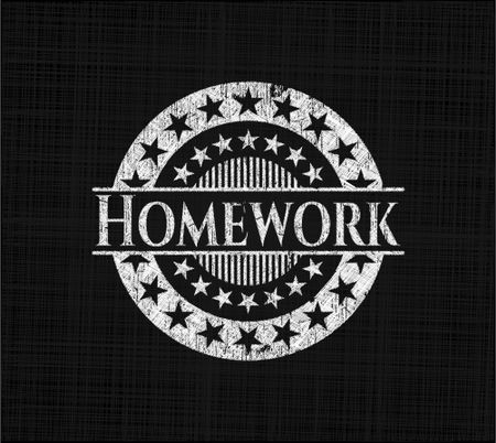 Homework with chalkboard texture