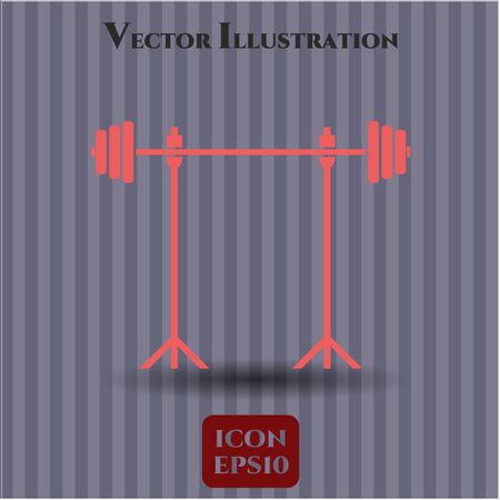 barbell on rack icon vector symbol flat eps jpg app