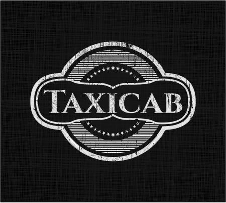 Taxicab with chalkboard texture