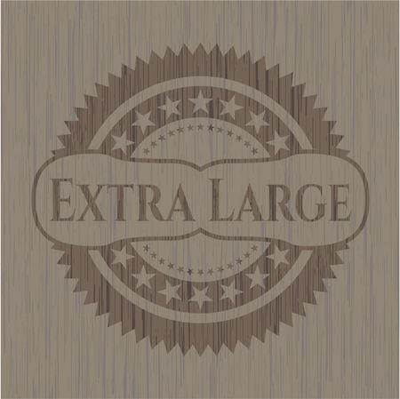 Extra Large retro style wood emblem