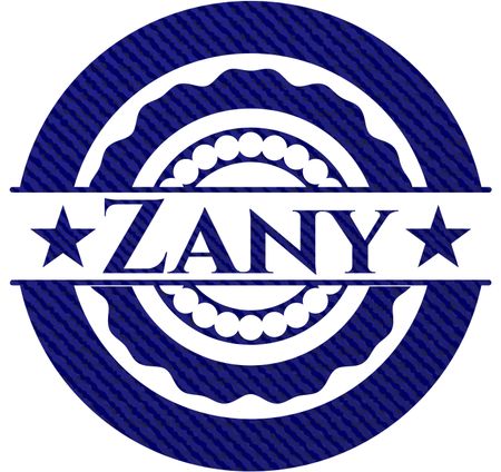 Zany badge with jean texture