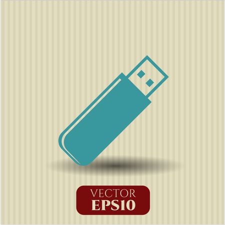 flash drive icon vector symbol flat eps jpg app web