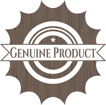 Genuine Product wood icon or emblem