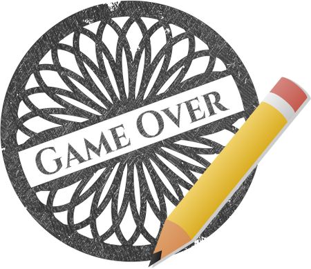 Game Over with pencil strokes