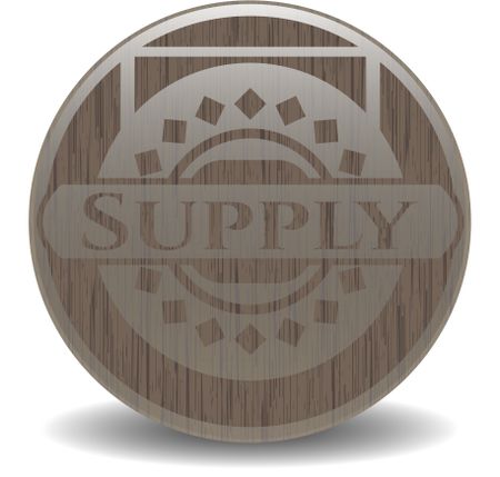 Supply wood icon or emblem