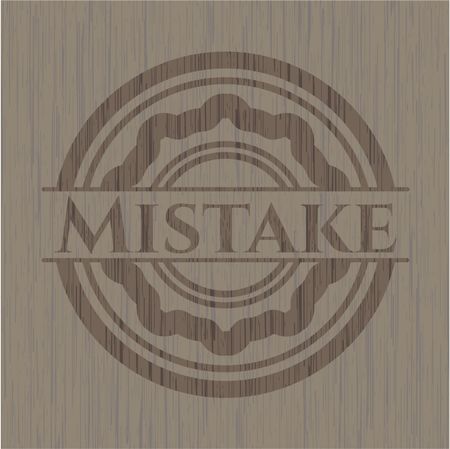Mistake retro wooden emblem