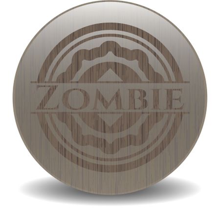 Zombie wood emblem. Retro