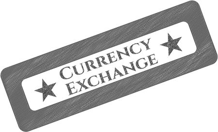 Currency Exchange pencil emblem