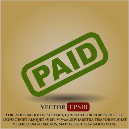Paid vector icon