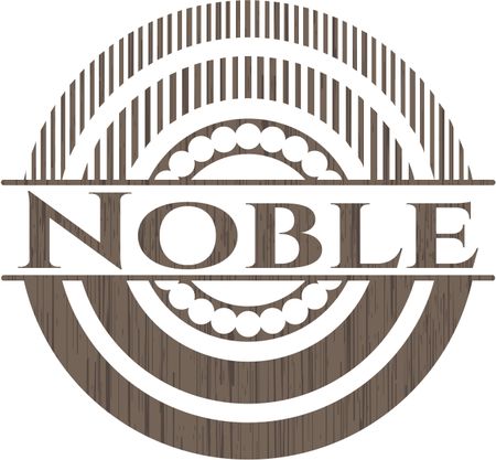 Noble vintage wooden emblem