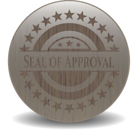 Seal of Approval retro wood emblem