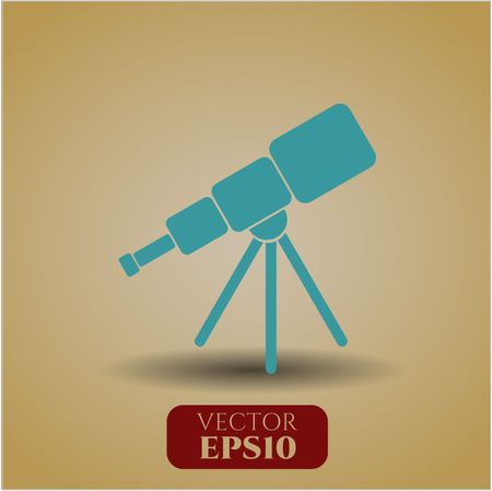 telescope icon vector symbol flat eps jpg app web concept