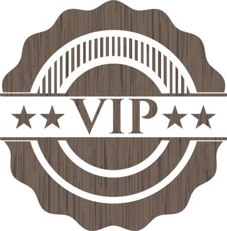 VIP retro wood emblem