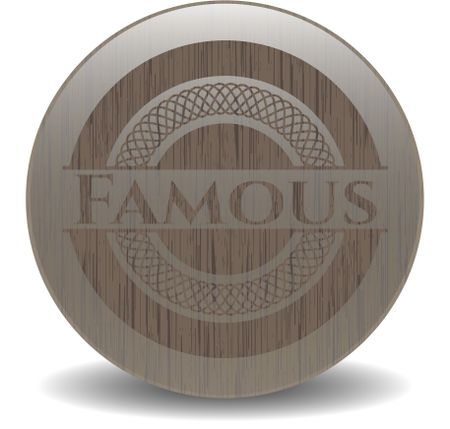 Famous wooden emblem. Retro