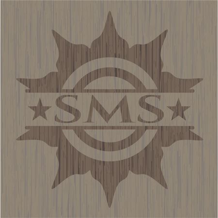 SMS wooden emblem. Retro